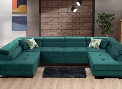 Corner sofa fabric U-shaped couch design upholstery textile corner modern sofas living landscape
